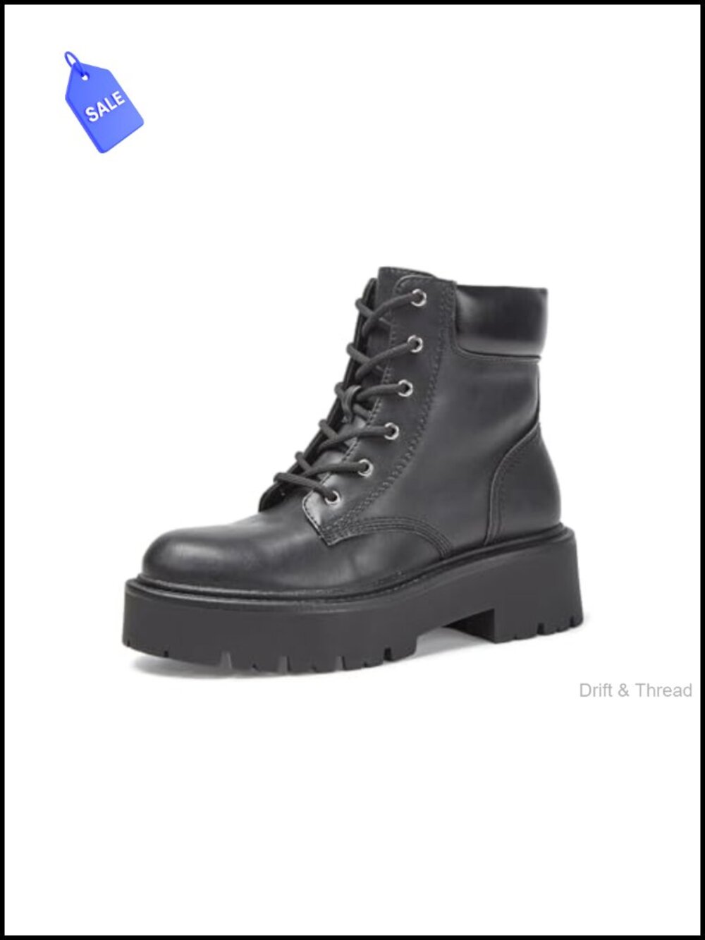 Women's Water-Resistant Platform Lace-Up Combat Boots